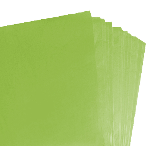 100 Sheets of Lime Green Acid Free Tissue Paper 500mm x 750mm